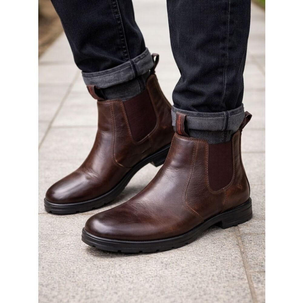WindRiver Men's Back Forty Leather Chelsea Boots - Like New